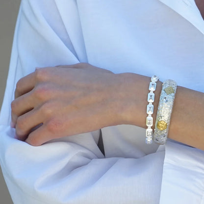 Satin Silver Redondo Bangle