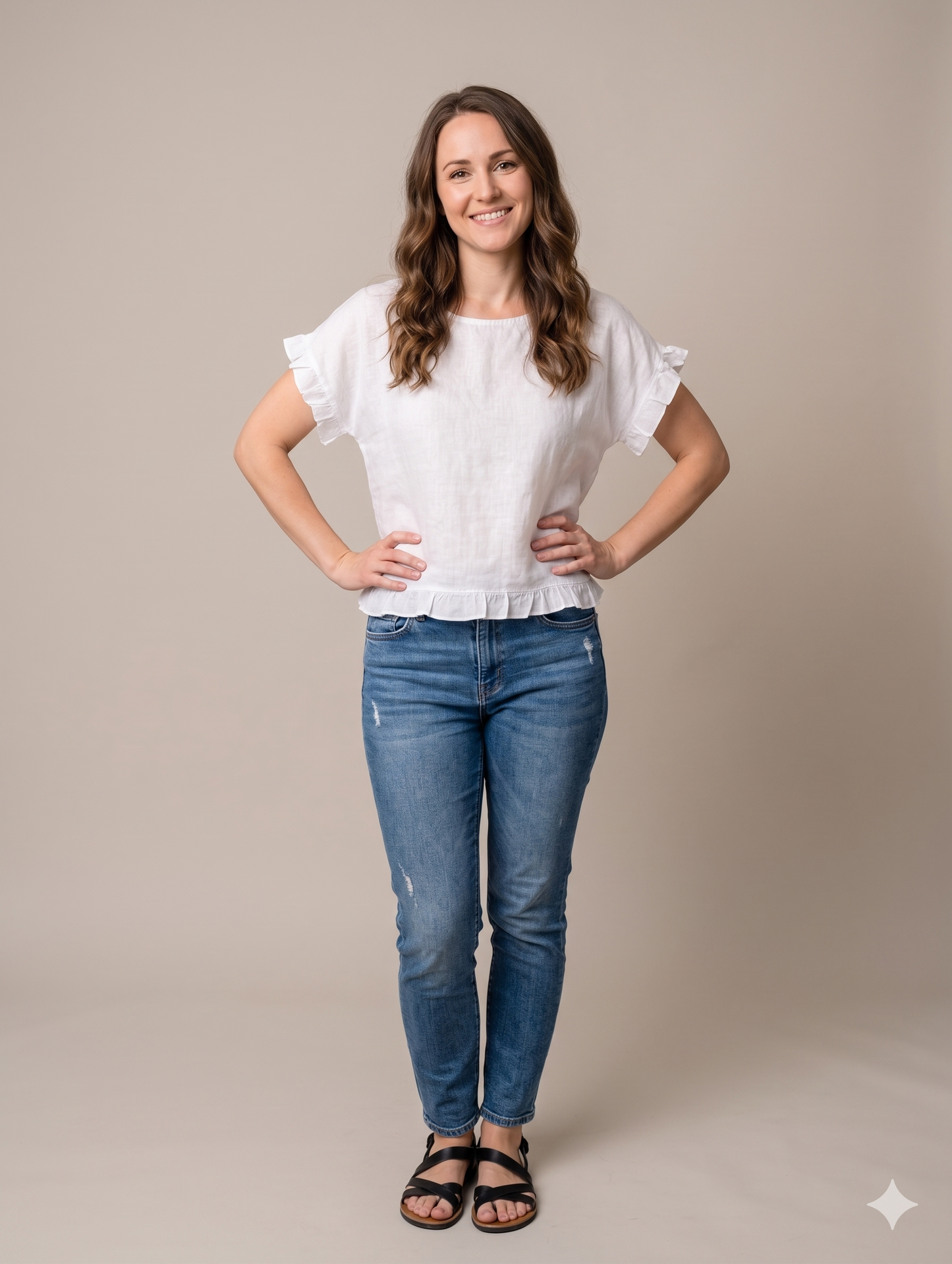 81227 At Ease Ruffle Sleeve Top