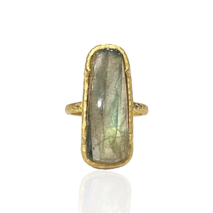 Labradorite Bora Ring Size 7