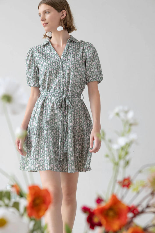 Short Sleeve Tiered Peplum Dress