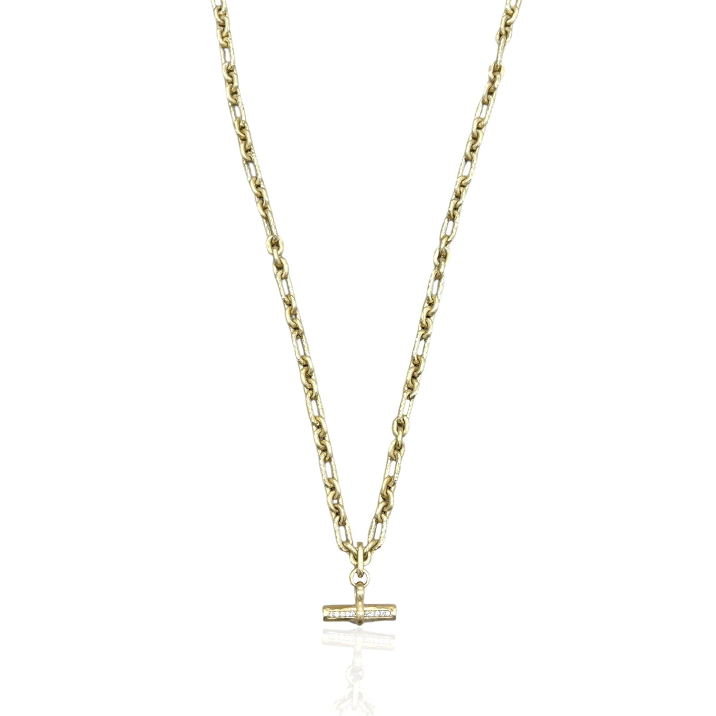 Mini Vintage Silver&Gold Byron Toggle Necklace
