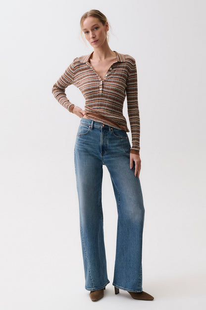 Kyra High Rise Bowed Wide Leg