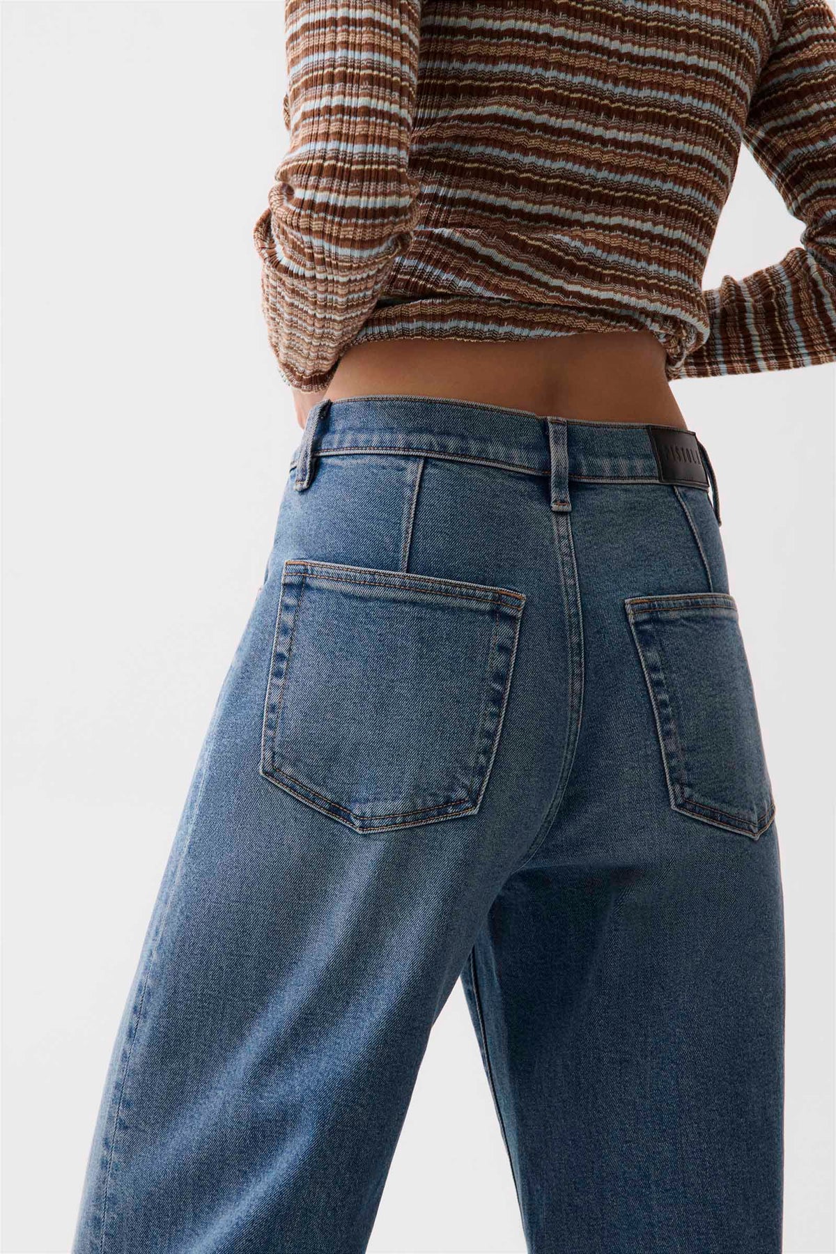 Kyra High Rise Bowed Wide Leg
