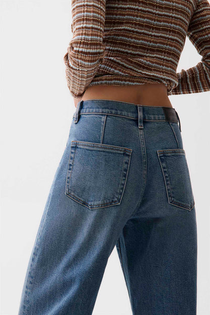 Kyra High Rise Bowed Wide Leg
