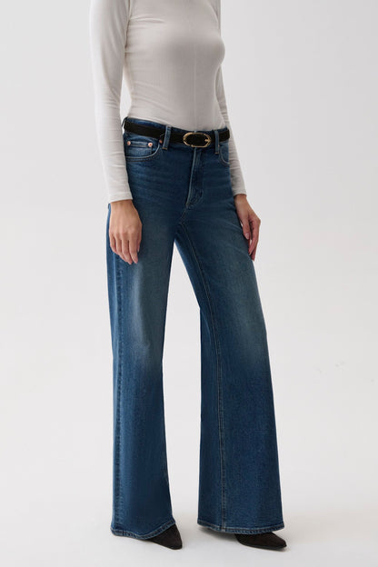 Vivian Mid Rise Wide Leg