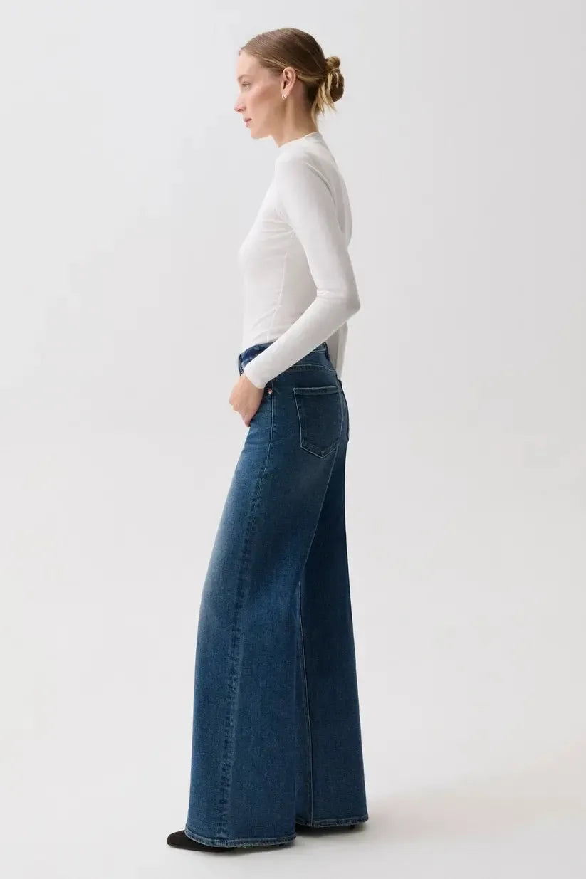 Vivian Mid Rise Wide Leg
