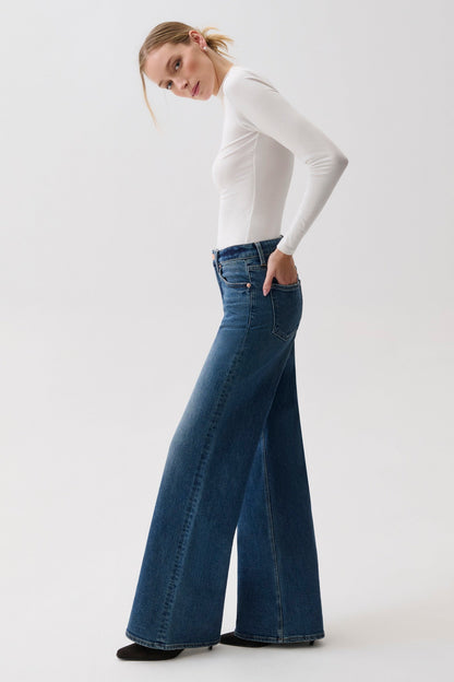Vivian Mid Rise Wide Leg