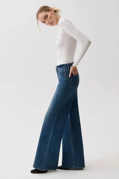 Vivian Mid Rise Wide Leg