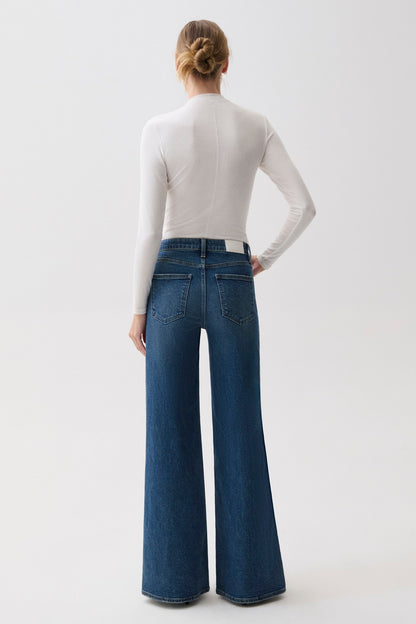 Vivian Mid Rise Wide Leg