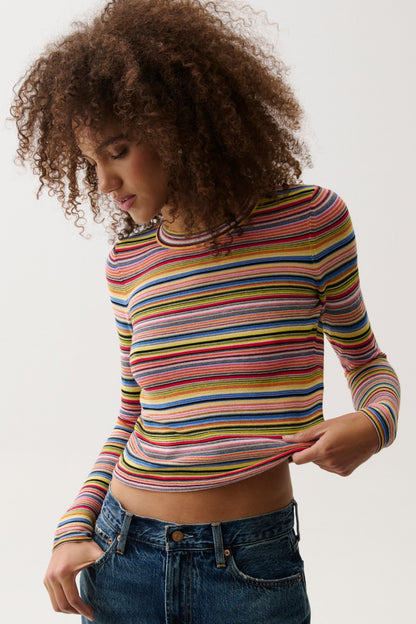 Madison Long Sleeve Crew Neck Sweater Tee