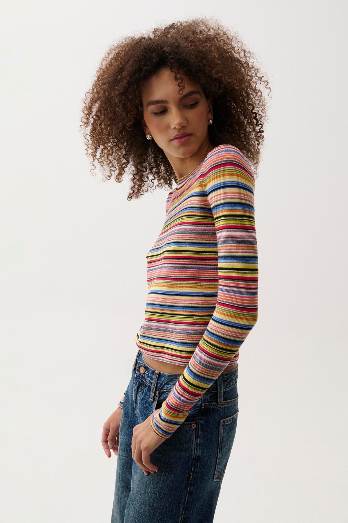 Madison Long Sleeve Crew Neck Sweater Tee