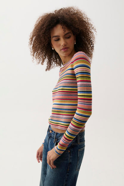 Madison Long Sleeve Crew Neck Sweater Tee