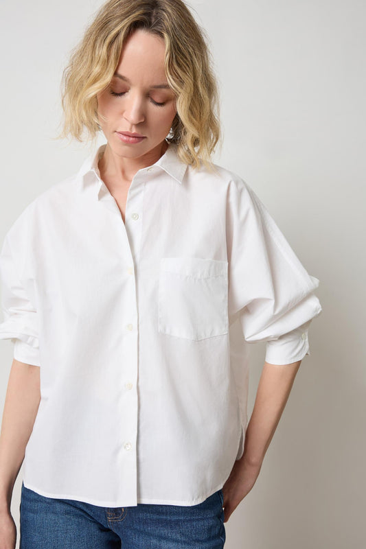 Folded Sleeve Button Down