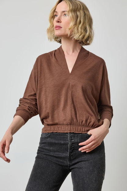 Shawl Collar Wedge Top