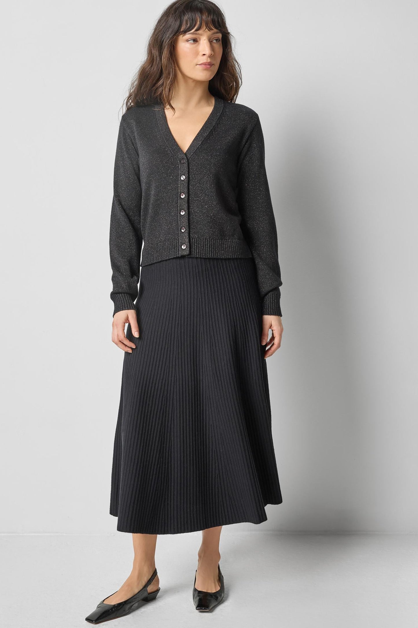 Flared Knit Skirt