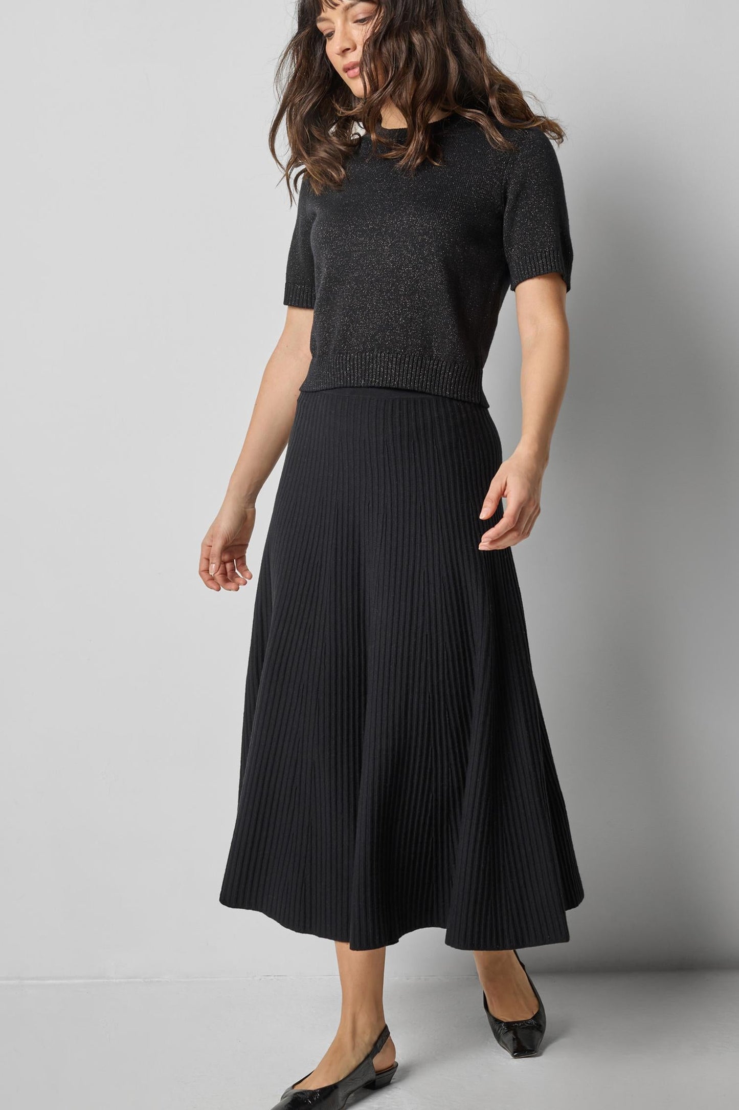 Flared Knit Skirt