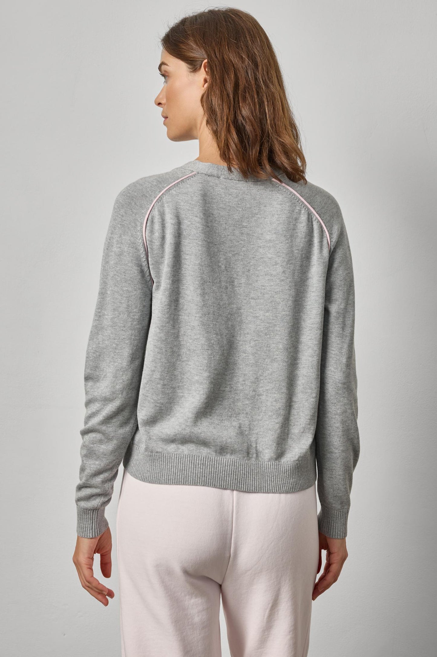 Saddle Sleeve V-Neck Cardigan