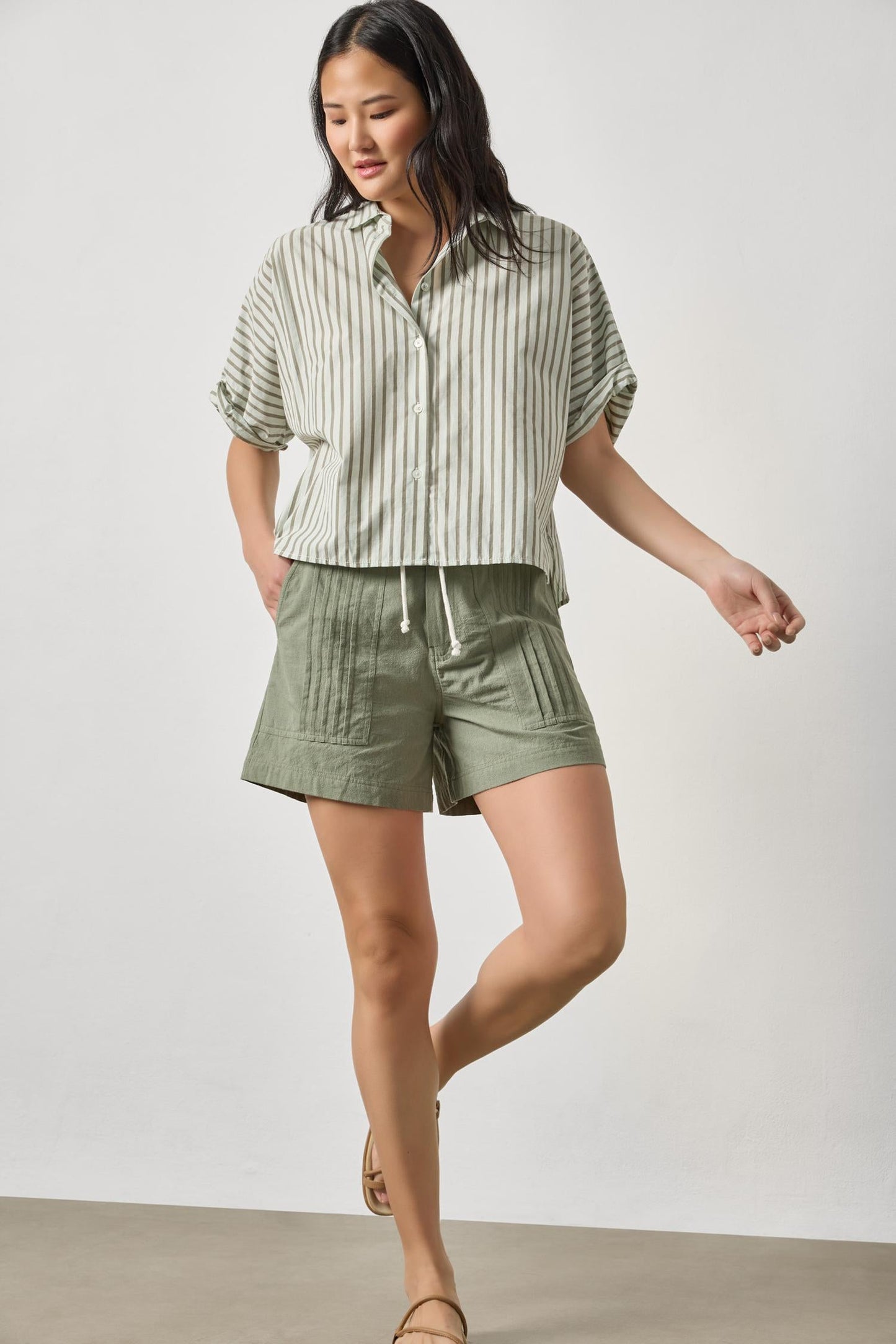 Pintuck Pocket Shorts