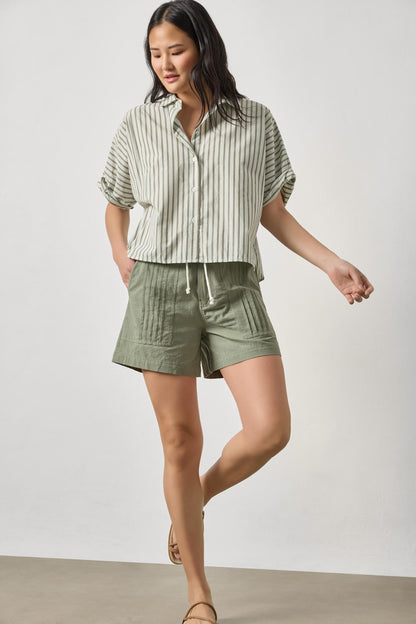 Pintuck Pocket Shorts