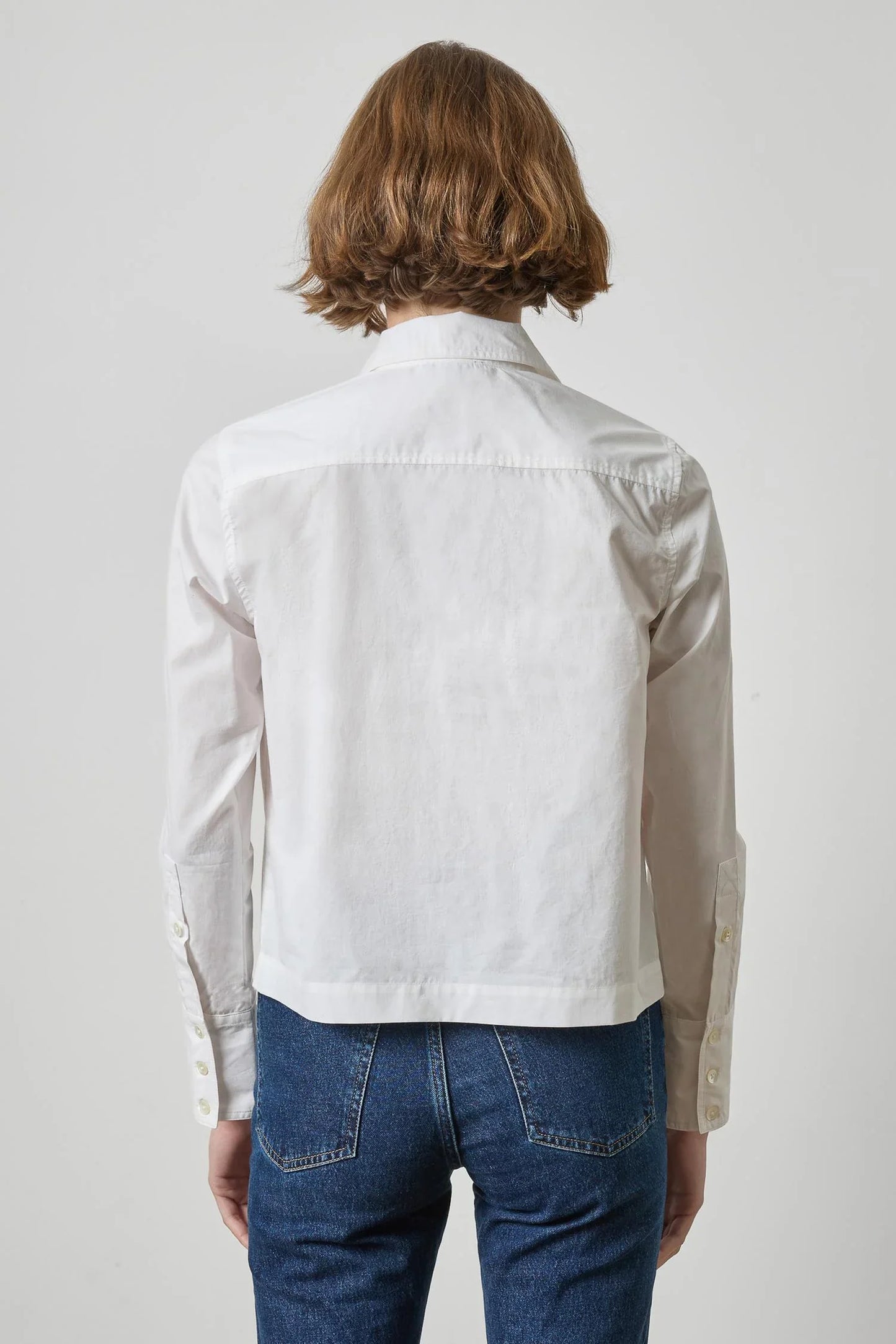 Straight Fit Short Button Down