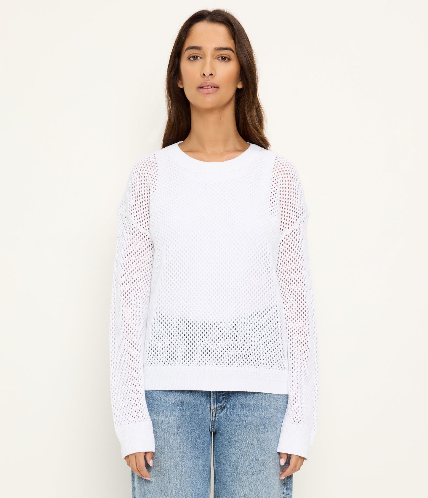 Sara L/S Mesh Stitch Pullover
