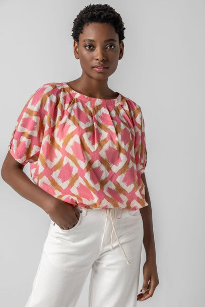 Short Sleeve Tie Waist Top