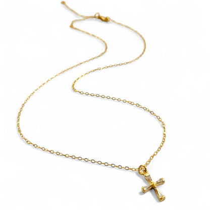 N968 Gold Cross Necklace