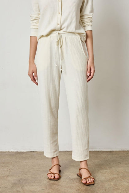 Straight Leg Waffle Pant