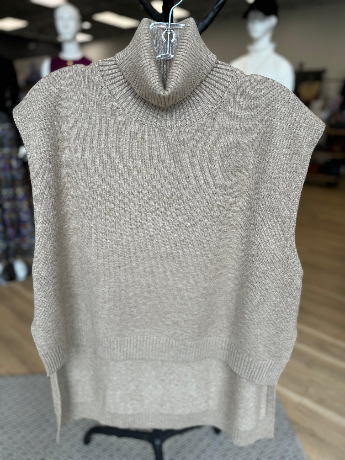 Turtleneck Hi-Lo Sweater