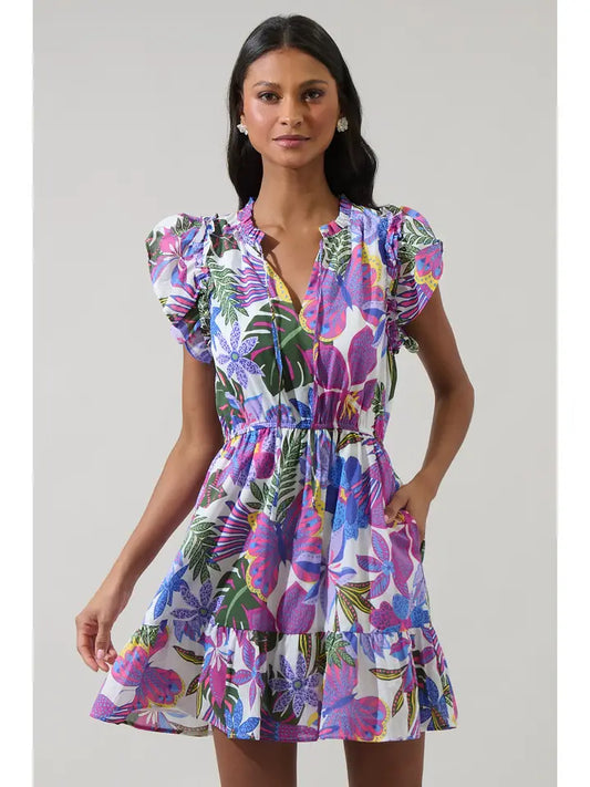 Evren Tropics Sardy Mini Dress