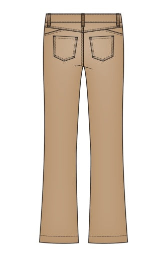 hannah crop flare hugger 25 1/2' inseam