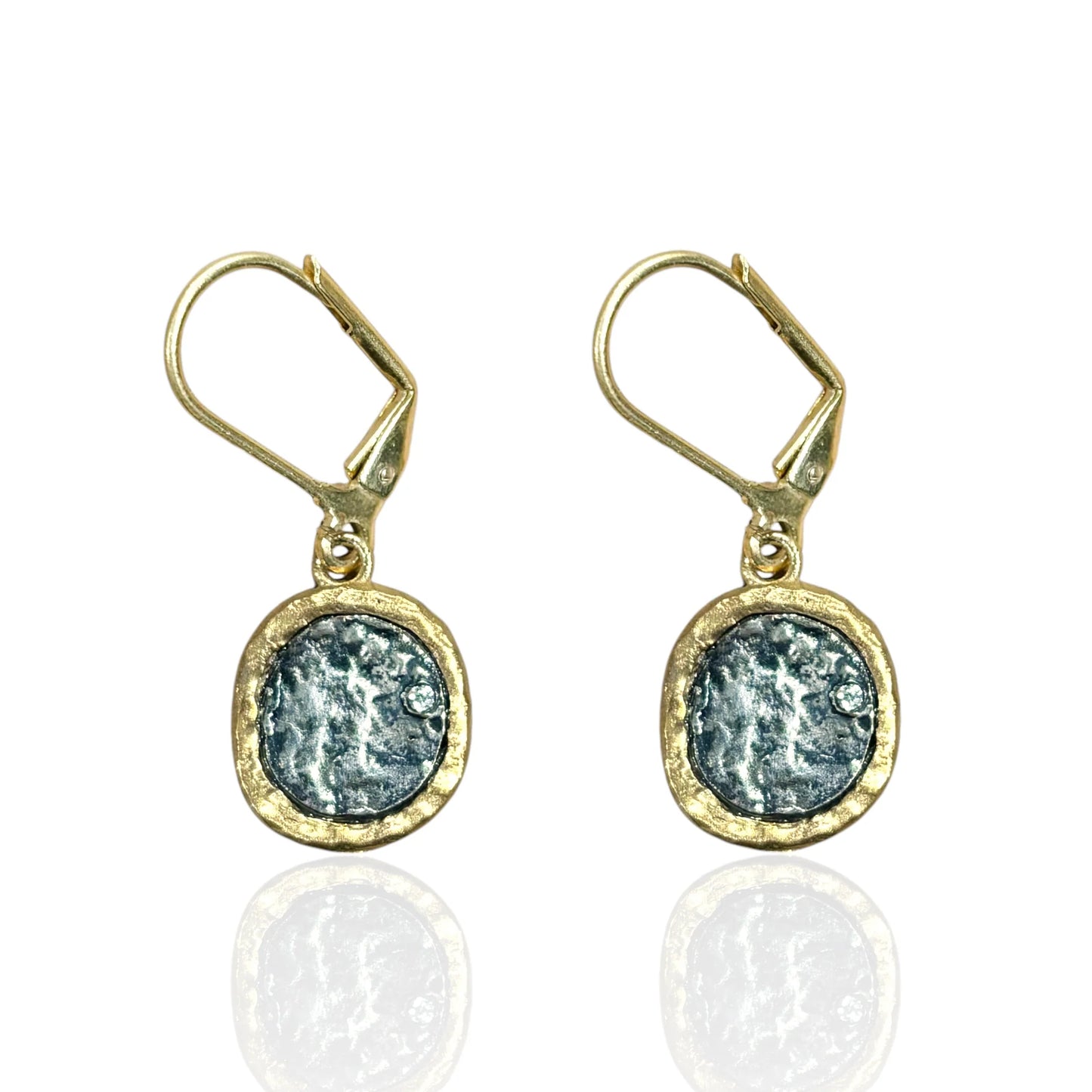Pavia Coin & Frame Dangle Earrings