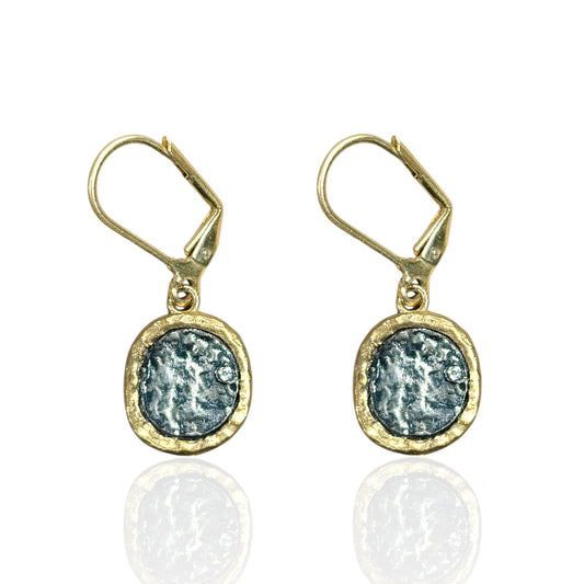 Pavia Coin & Frame Dangle Earrings