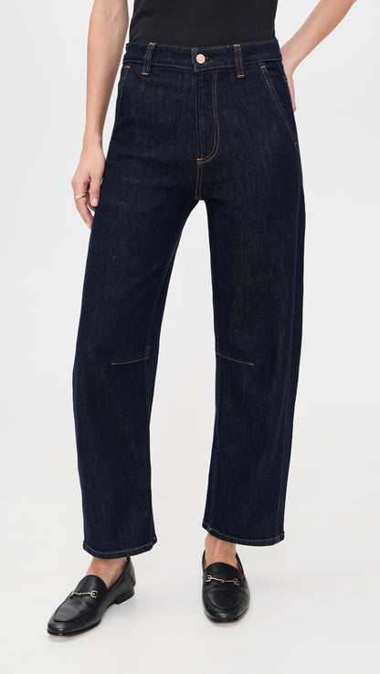Beau Seamed Crescent Raw Jean