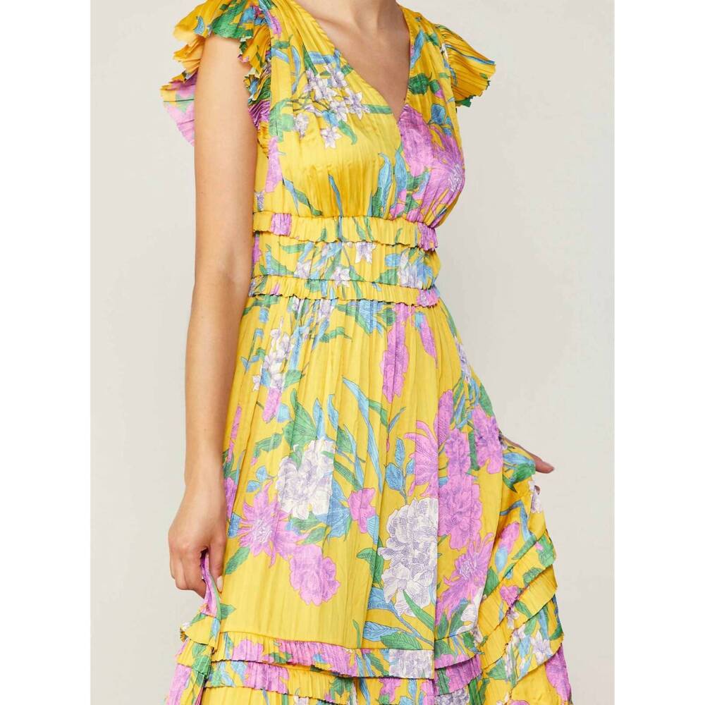 Floral Print V Neck
