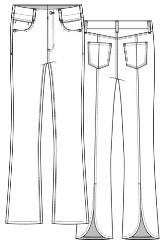 gia glider crop flare w tulip back slit 25.5"