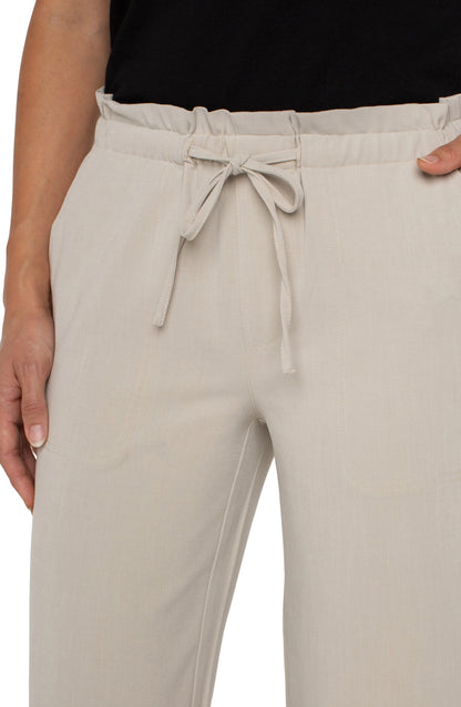 pull on tie waist wide leg ankle 26" ins