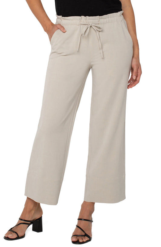 pull on tie waist wide leg ankle 26" ins