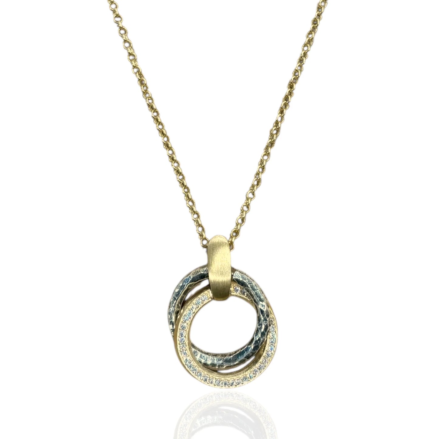 Mixed Metal Trinity Necklace
