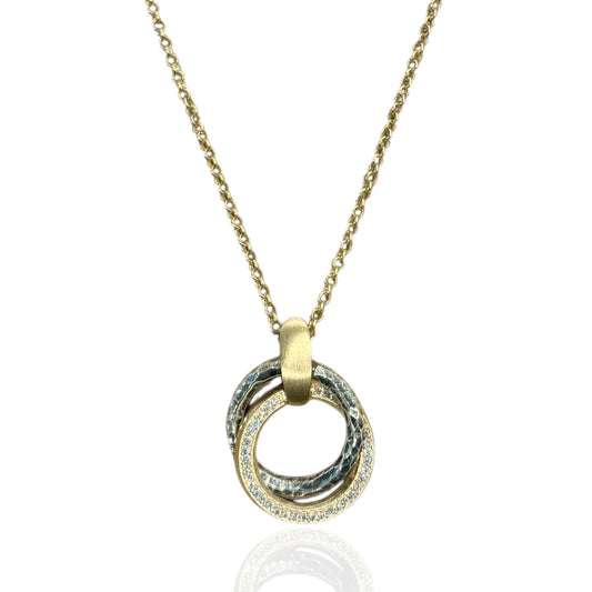Mixed Metal Trinity Necklace