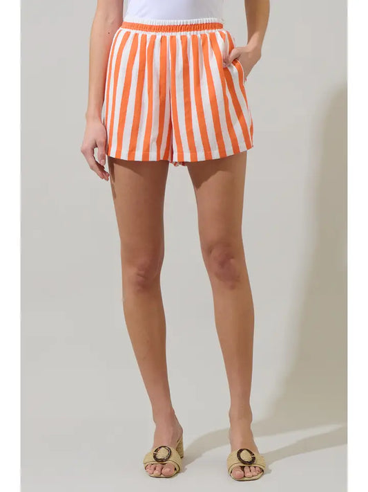 Valera Striped Tayler Smocked Shorts