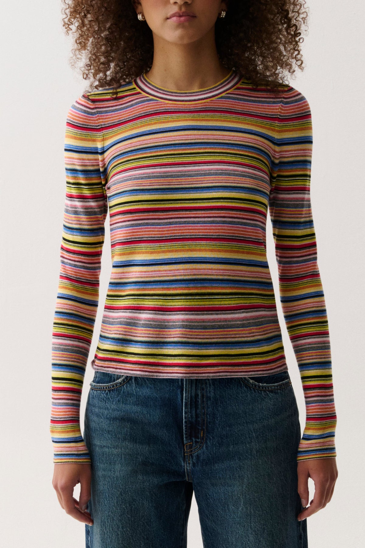 Madison Long Sleeve Crew Neck Sweater Tee