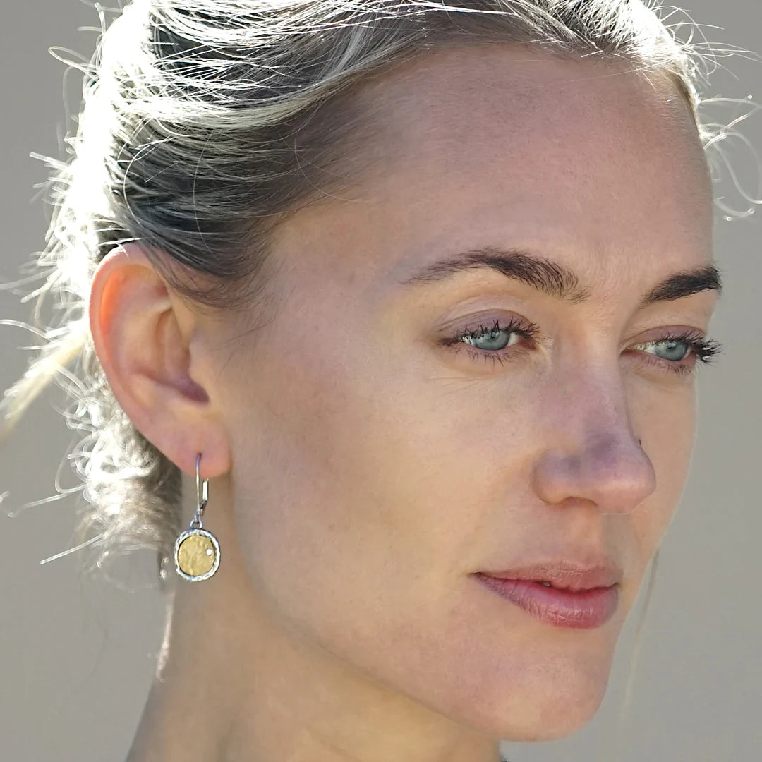 Pavia Coin & Frame Dangle Earrings