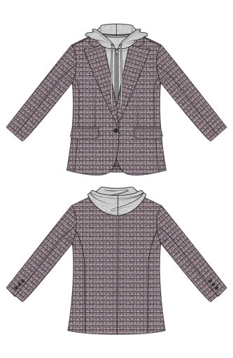 boyfriend blazer w/ removeable hood